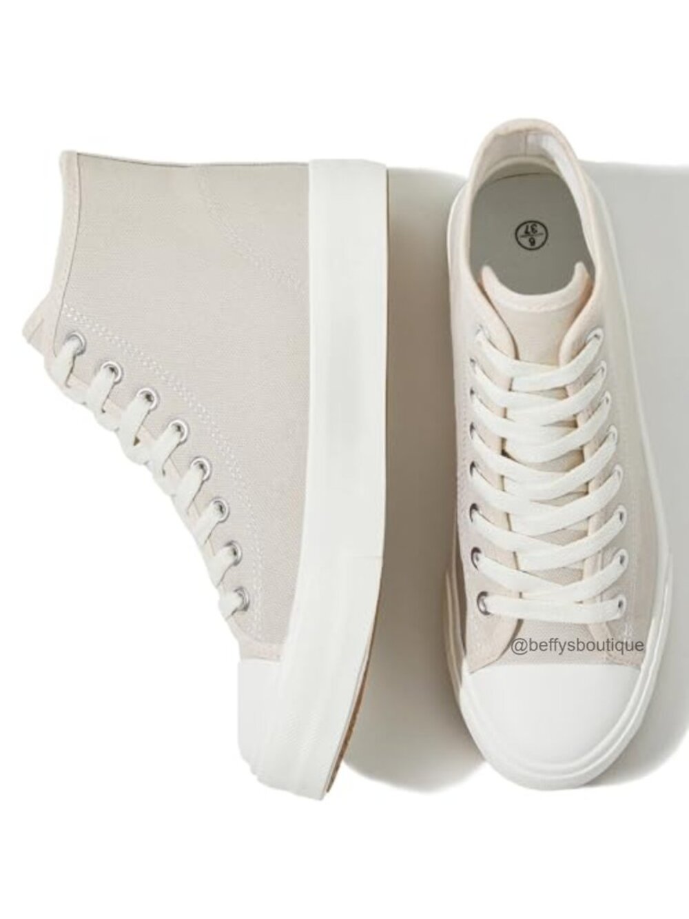 Canvas High Top Sneakers Lace Up Fashion Casual Walking Shoes